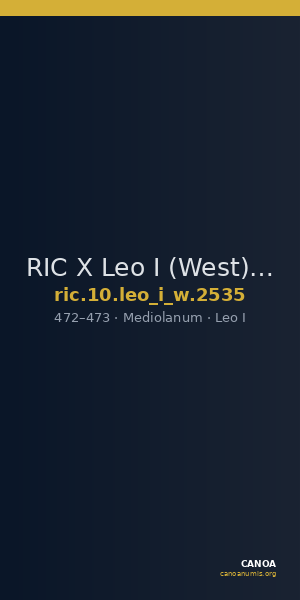 RIC X Leo I (West) 2535 — CANOA