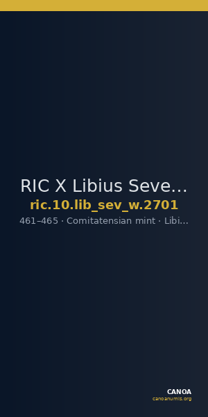 RIC X Libius Severus 2701 — CANOA