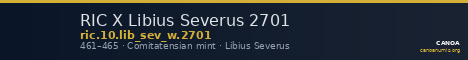 RIC X Libius Severus 2701 — CANOA