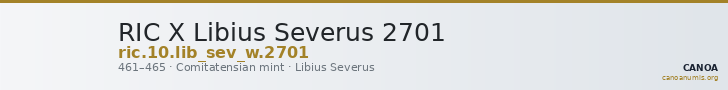 RIC X Libius Severus 2701 — CANOA