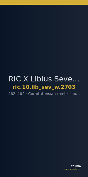 RIC X Libius Severus 2703 — CANOA