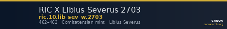 RIC X Libius Severus 2703 — CANOA