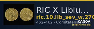 RIC X Libius Severus 2704 — CANOA