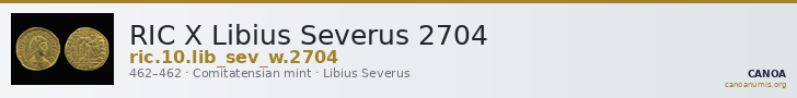 RIC X Libius Severus 2704 — CANOA