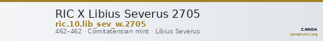 RIC X Libius Severus 2705 — CANOA