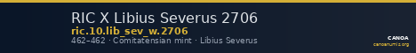 RIC X Libius Severus 2706 — CANOA