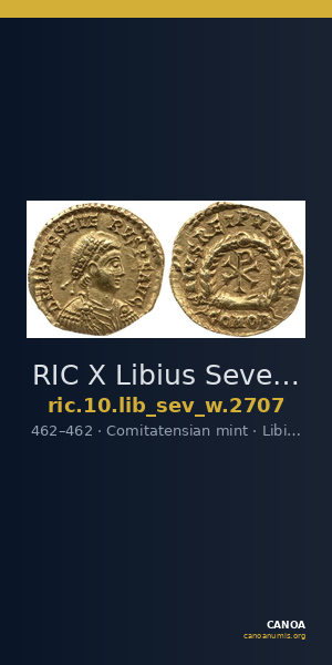 RIC X Libius Severus 2707 — CANOA