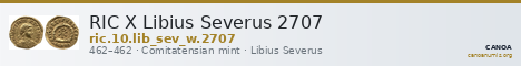 RIC X Libius Severus 2707 — CANOA