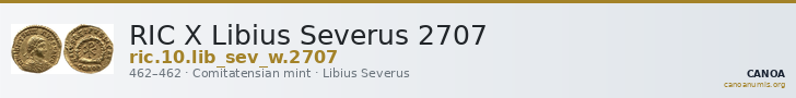 RIC X Libius Severus 2707 — CANOA