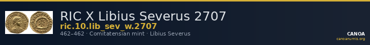RIC X Libius Severus 2707 — CANOA