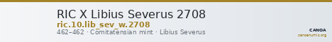 RIC X Libius Severus 2708 — CANOA