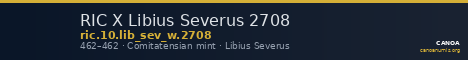 RIC X Libius Severus 2708 — CANOA
