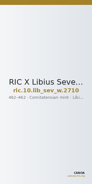 RIC X Libius Severus 2710 — CANOA