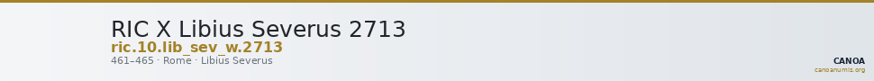 RIC X Libius Severus 2713 — CANOA