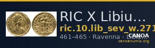 RIC X Libius Severus 2718 — CANOA