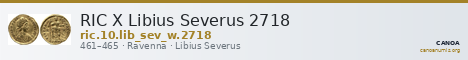 RIC X Libius Severus 2718 — CANOA