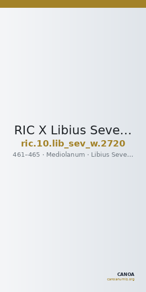 RIC X Libius Severus 2720 — CANOA