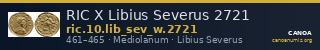 RIC X Libius Severus 2721 — CANOA