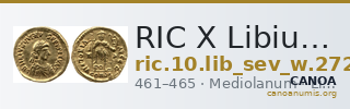 RIC X Libius Severus 2723 — CANOA
