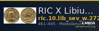RIC X Libius Severus 2723 — CANOA