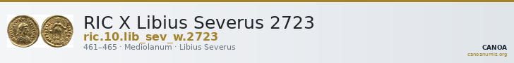 RIC X Libius Severus 2723 — CANOA