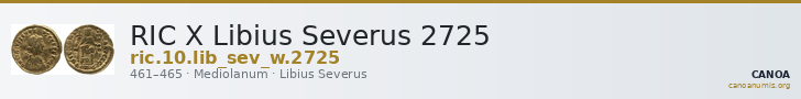 RIC X Libius Severus 2725 — CANOA