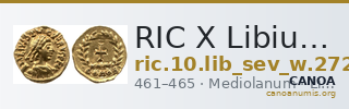 RIC X Libius Severus 2726 — CANOA