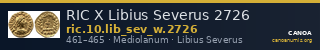 RIC X Libius Severus 2726 — CANOA