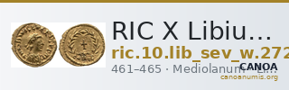 RIC X Libius Severus 2727 — CANOA