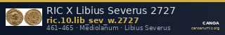 RIC X Libius Severus 2727 — CANOA