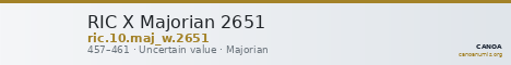 RIC X Majorian 2651 — CANOA