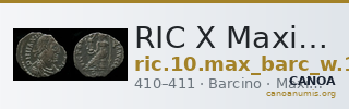 RIC X Maximus of Barcelona 1601 — CANOA