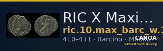 RIC X Maximus of Barcelona 1601 — CANOA
