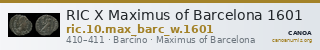 RIC X Maximus of Barcelona 1601 — CANOA