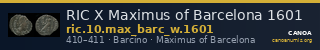 RIC X Maximus of Barcelona 1601 — CANOA