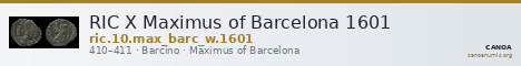 RIC X Maximus of Barcelona 1601 — CANOA