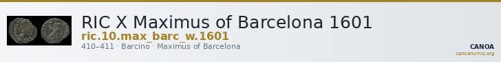 RIC X Maximus of Barcelona 1601 — CANOA