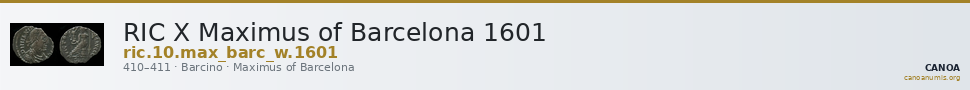 RIC X Maximus of Barcelona 1601 — CANOA