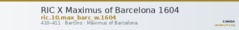 RIC X Maximus of Barcelona 1604 — CANOA