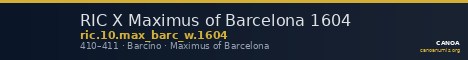 RIC X Maximus of Barcelona 1604 — CANOA