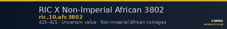 RIC X Non-Imperial African 3802 — CANOA