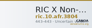RIC X Non-Imperial African 3804 — CANOA