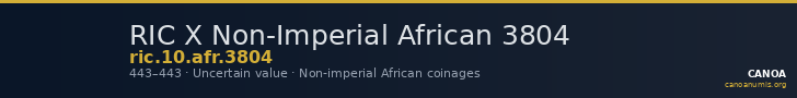 RIC X Non-Imperial African 3804 — CANOA