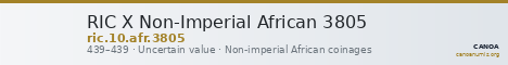 RIC X Non-Imperial African 3805 — CANOA