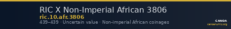 RIC X Non-Imperial African 3806 — CANOA