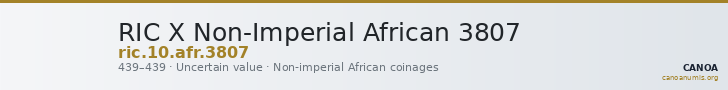 RIC X Non-Imperial African 3807 — CANOA