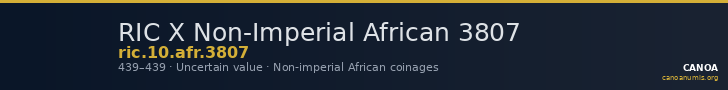 RIC X Non-Imperial African 3807 — CANOA