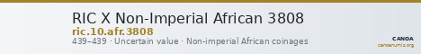 RIC X Non-Imperial African 3808 — CANOA