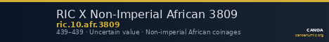 RIC X Non-Imperial African 3809 — CANOA
