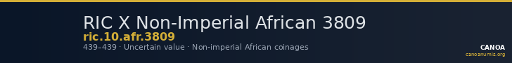 RIC X Non-Imperial African 3809 — CANOA